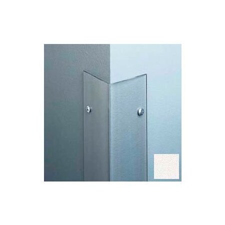 Pawling Polycarbonate Surface Mounted 90Deg Corner Guard, 2-1/2" Wing, 4'H, Linen WH, Taped CGT-18-4-301